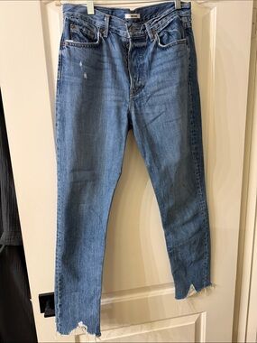 GRLFRND Light Blue Ankle Cropped Jeans